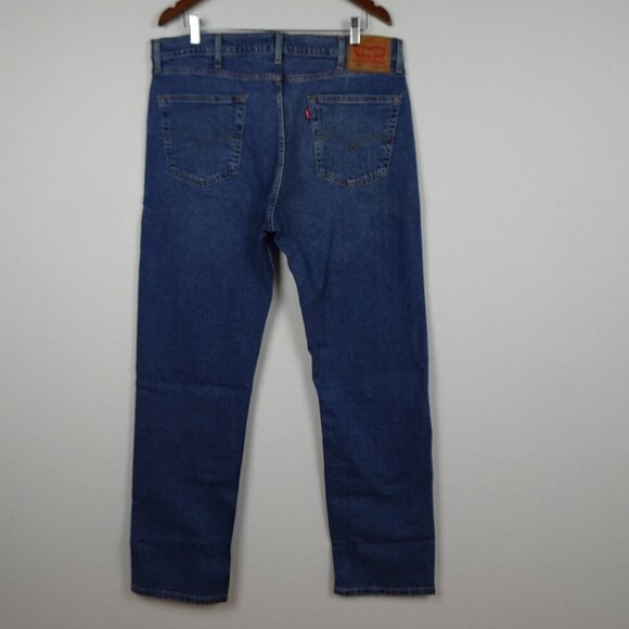Levi's 505 Straight Leg Jeans Men's Size 38x34 Blue Denim Stretch - Picture 5 of 9